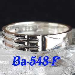 Ba-548-F Bague Atlante Étroite en Arg .925