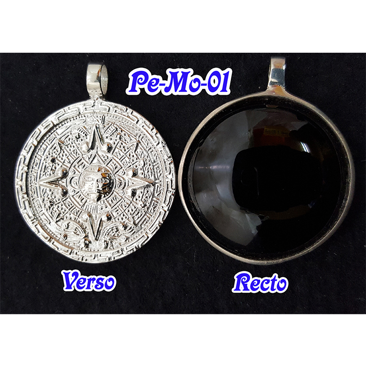 ESPEJO MÁGICO MAYA-AZTECA<br>(Plata Esterlinas) 32mm