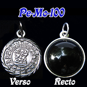 Espejo Mágico Maya 20mm<br>con Original calendario de Plata